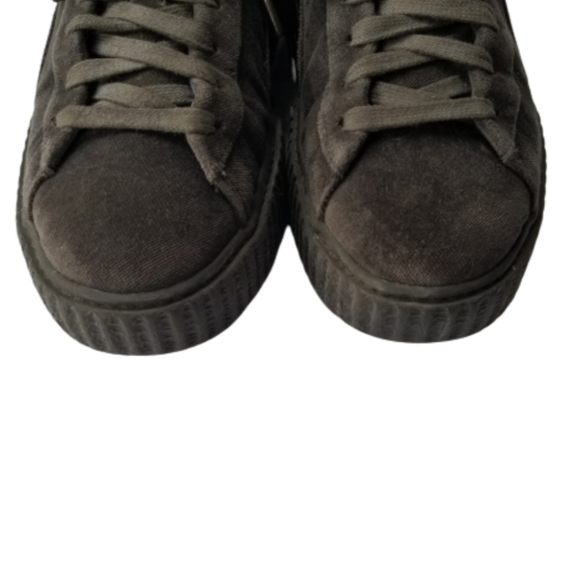 Savage X Fenty Velvet Gray Creepers Sneaker Shoe 8.5 Rihanna - Picture 5 of 11